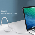 Miniatyrbillede 2 af 5: Type-C til Type-C opladerkabel - PD60W, 480 Mbps 2 m