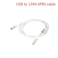 Miniatyrbild 1 av 5: 1 X Firewire Ieee 1394 6-stiftshane till Usb 2.0-hane adapterkonverterkabel Shytmv