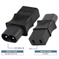 Miniatyrbild 4 av 5: 2 st 2-Pin Iec 320 C8 Hane till Iec 320 C9 Hona Ac Adapter 6A/250V Industriell Strömomvandlare