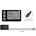 Miniatyrbillede 2 af 5: S866 Elektrisk Cykel Lcd Display 24v 36v 48v E-cykel Elektrisk Scooter Display Meter Kontrolpanel Med Vandtæt Stik
