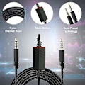 Miniatyrbilde 4 av 5: Erstatningskabel A40 kompatibel med Astro A40-headset, Qjyth A40 Inline Mute Audiokabel for Astro A10/a40/a40tr Gaming-headset, passer til Ps5, Ps4, Xb