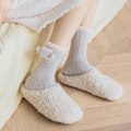 Miniatyrbillede 4 af 4: 2023 Søde Pige Strømper Piger Varm Seng Strømper Tykke Varm Vinter Strømper Fluffy Strømper Søde Dyr Mønster Design