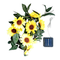 Miniatyrbillede 2 af 5: Julepynt Solcelled Solsikke Lysstreng Plante Rattan Have Ferie Lys Engros
