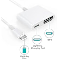 Miniatyrbild 2 av 4: HDMI-adapter, HDMI-adapter för iPhone 1080p Lightning Digital AV-adapter, HDMI-synkroniserad skärm HDMI-kontakt för iPhone & iPad