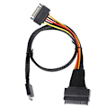 Miniatyrbillede 1 af 5: Oculink SFF-8611 4I til PCIe SFF-8639 U.2 NVMe med SATA 15P Han Strøm Server Kabel Computer Adgang