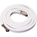 1/4-3/8 Kobberforbindelse 2m - Isoleret Kobberrør - Aircondition Slangefittings - Dobbelt Par Spolerør