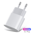 Miniatyrbilde 1 av 2: 2023 2-pakning - iPhone-lader - Hurtiglader - Adapter 20W Hvit En størrelse