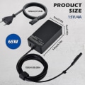 Miniatyrbillede 2 af 5: 2024 Surface Pro-oplader, 65w 15v 4a Microsoft Surface-oplader til Surface Laptop 4/3/2/1, Surface Book1/2, Surface Pro 3/4/5/6/7/8/9/x, Surface Go Wi