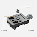 Miniatyrbillede 2 af 5: Universal Type Clamp med 3/8 og 1/4 Skrue Hurtigudløserplade Arca QR Clamp til DSLR Stativer S/SC
