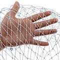 Miniatyrbillede 2 af 4: 4x bærbare Nylon Foldbar Fiskenet Rhombus Mesh Landing Dip Net - 50cm