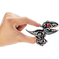 Miniatyrbild 4 av 5: 4 st World Dinosaur Snap Squad samlarobjekt för visning, lek och knäppfunktion för att fästa på ryggsäckar, lunchpaket