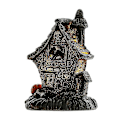 Miniatyrbilde 2 av 3: Jule-Resin Gresskar Spøkelseshus Hexe Spøkelseshus Dekorasjon Nyhet Gaver Lys Opp Gresskar Spøkelseshus (grå)(1stk