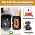 Miniatyrbild 2 av 5: 2-pack Silikon Luftfritösfoder för Ninja Dual Air Fryer, Återanvändbara Luftfritösfoder, Luftfritöstillbehör för Ninja Af300uk Af400uk Mikrovågsugn (2