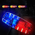 Miniatyrbild 3 av 5: Led Röd Blå Multifunktion Clip Blinkande Varning Säkerhet Axel Polis Lampor Usb Laddning
