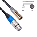 Miniatyrbilde 3 av 5: Rexlis 1ft Mini Xlr Hann til Xlr Hunn Adapterkabel, 3-pin Mini Xlr Til Xlr Videokabel, For Bmpcc