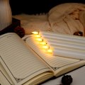 Miniatyrbilde 4 av 4: LED lang stearinlys fjernkontroll røykfri belysning