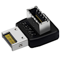 Miniatyrbillede 1 af 5: Computer Motherboard Type-E USB 3.1 Type-E Interface 90 Graders Styre Albuer Front Type-C Installeret Adapter(PH74A)