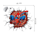 Miniatyrbild 2 av 2: 3D Cartoon Spiderman Väggdekaler Superhjälte För Pojkar Barnrum--