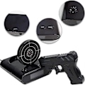 Miniatyrbild 3 av 5: Target Väckarklocka, Kreativ Pistolskytte Alarm Personlig 12 Timmars Digital Display För Tungsovare, Nyhetspresent För Pojkar Flickor (svart