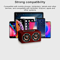 Pikkukuva 5 / 5: Puinen yhdistelmäkaiutin Langaton Bluetooth 4.2 kaiutin, Stereo-kaiuttimet