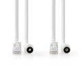 Pikkukuva 2 / 3: Koaksiaali- ja Cat6-yhdistelmäkaapeli | IEC (koaksiaali) uros / RJ45 uros | IEC (koaksiaali) naaras / RJ45 uros | Nikkelipinnoitettu