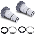 Miniatyrbillede 1 af 5: 32 til 38 mm pool A slange adapter med klemme til gevindforbindelsespumper Udskiftning pool A slange adapter til stempelventil Kompatibel med Intex pool sæt