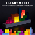 Pikkukuva 2 / 5: Tetris-lamppu, Attoe LED Tetris -pinottava yölamppu