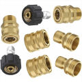 Miniatyrbillede 2 af 5: 8 stk. M22 drejelig 3/8 hurtigkobling, 3/4 hurtigkobling trykvaskeadapterkit