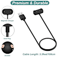 Miniatyrbilde 3 av 5: Lader kompatibel med Amazfit Gts 2, Gts 2 Mini, Gts 2e, Gtr 2, Gtr 2e, Gts 4 Mini, T-rex Pro, Bip 3, Bip U Smartwatch, Ladestasjon