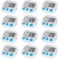 12-pack Digital Kökstimer med På/Av-knapp, Högt Alarm