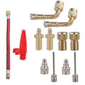 Miniatyrbilde 1 av 5: Sykkelventiladapter Sykkel Luftpumpe Adapter Presta Schrader Ventiladapter for Sykler Dekkpumpe Luftpumpe Kompressor