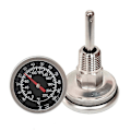 Miniatyrbillede 1 af 5: Rustfrit termometer 1/4 NPT gevindforbindelse -10-100/0-220F skivetermometer