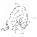 Miniatyrbillede 2 af 4: Computer kablet gaming headset med mikrofon (blå)