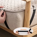 Miniatyrbillede 5 af 5: 4 stk. Trekantede spændere Justerbar Lagen, Madras, Sofa Sort