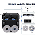 Miniatyrbilde 2 av 5: Reservedelersett for Deebot X2 / X2 Omni / X2 Pro / DEX86 robotstøvsuger