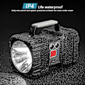 Miniatyrbillede 4 af 5: LED genopladelig lommelygte dobbelt hoved spotlight