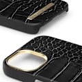 Miniatyrbillede 4 af 5: Etui til iPhone 15 Plus Luxe Ultra tynd Neo Sort Croco, Sort