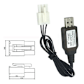 Miniatyrbillede 5 af 5: 600mA 6.4V USB Opladerkabel EL4.5-3P Stik P-til-R Til RC Bil Lastbil Speedbåd JS