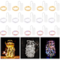 Miniatyrbillede 1 af 5: Julelys 15 pakke LED-lyskæder, batteridrevne LED-fe-lys Vandtæt sølv kobbertråd 2m 20 LED ildflue stjernelys til DIY Vi