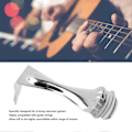 Miniatyrbild 3 av 5: Gitarr Böjd Stall Metal Zinklegering för 4-strängade Resonatorgitarrer F14 Silverfärg