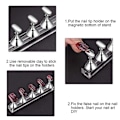Miniatyrbillede 3 af 5: 2 Sæt Akryl Negle Display Stativ Negle Øvelse Holder Magnetisk Negle Øvelse Stativ Fingernegl DIY Negle Stativ til Falske Negle Manicure Værktøj Salon Brug (