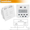 Miniatyrbild 3 av 4: Cn101A DC 12V Digital LCD-timer Programmerbar LCD-display Digital LCD-strömförsörjning Veckotimer Relästyrning med Vattentätt Skydd Vit