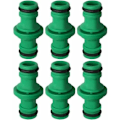 Miniatyrbillede 1 af 4: Dobbeltslangefittings, 6 stk. (grøn)