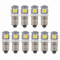 10 st E10 6V LED-lampor 5SMD 0,5W 50LM (Kallvitt)