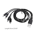 Miniatyrbilde 3 av 5: USB2.0 til MicroUSB Multi Ladningskabel 4 i 1 MicroUSB Lader Adapterkabel