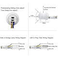 Miniatyrbild 4 av 5: 2x Mini Rörelsedetektor Ljusströmbrytare 110-220V PIR-Sensor Smart Detektering Tidfördröjning Justerbar Infraröd Induktionsdetektor