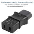 Miniatyrbillede 5 af 5: 2-polet IEC 320 C8 Han til IEC 320 C9 Hun AC-adapter 6A/250V EU Industriel Strømkonverter