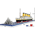 Miniatyrbillede 4 af 5: 1860stk Titanic Form Model Byggeklodser Model Konstruktionssæt