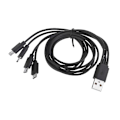 Miniatyrbilde 1 av 5: USB2.0 til MicroUSB Multi Ladningskabel 4 i 1 MicroUSB Lader Adapterkabel