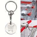 Miniatyrbilde 1 av 5: 1 stk. vogntokeng i aluminiumlegering, nøkkelbrikke til handlevogn, nøkkelring for å låse opp handlevognen i butikker og forretninger